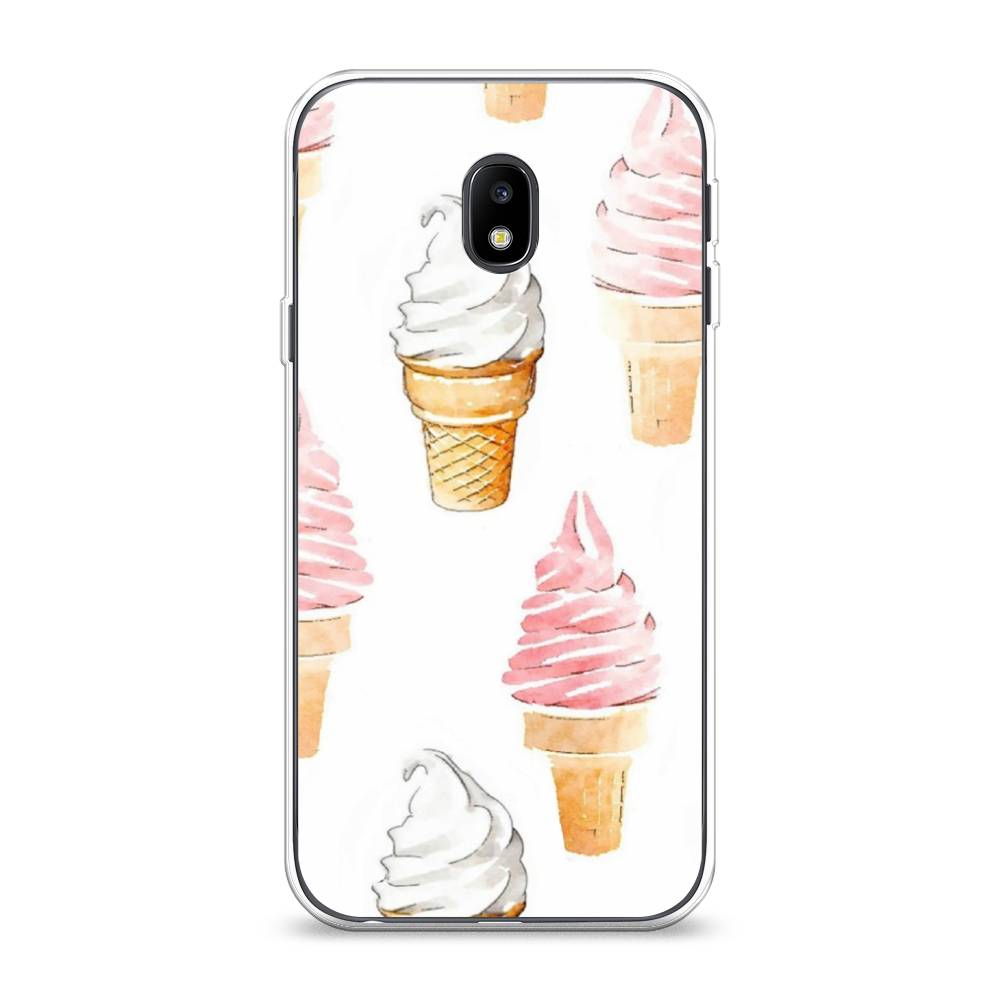 

Чехол Awog на Samsung Galaxy J3 2017 / Самсунг J3 2017 "Нарисованное мороженое", Белый;розовый, 22550-10