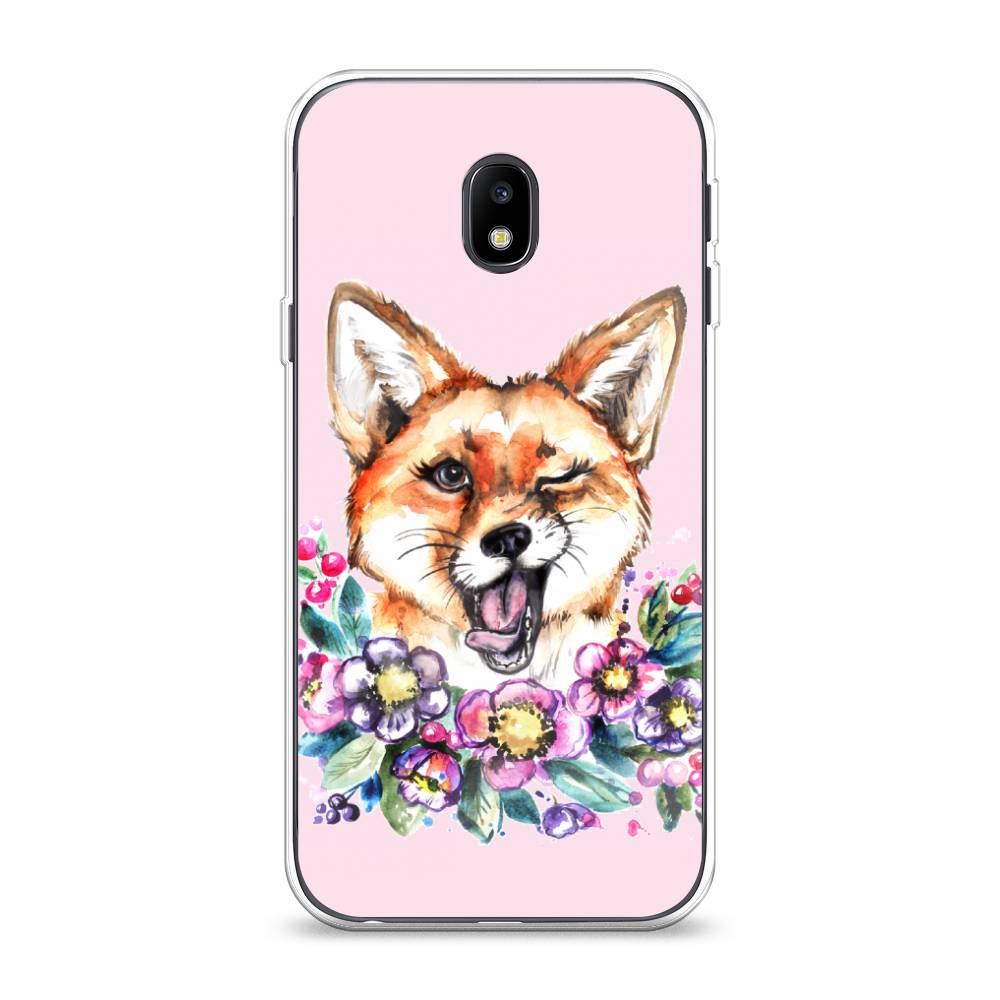 

Чехол Awog на Samsung Galaxy J3 2017 / Самсунг J3 2017 "Подмигивающая лиса", Оранжевый, 22550-10