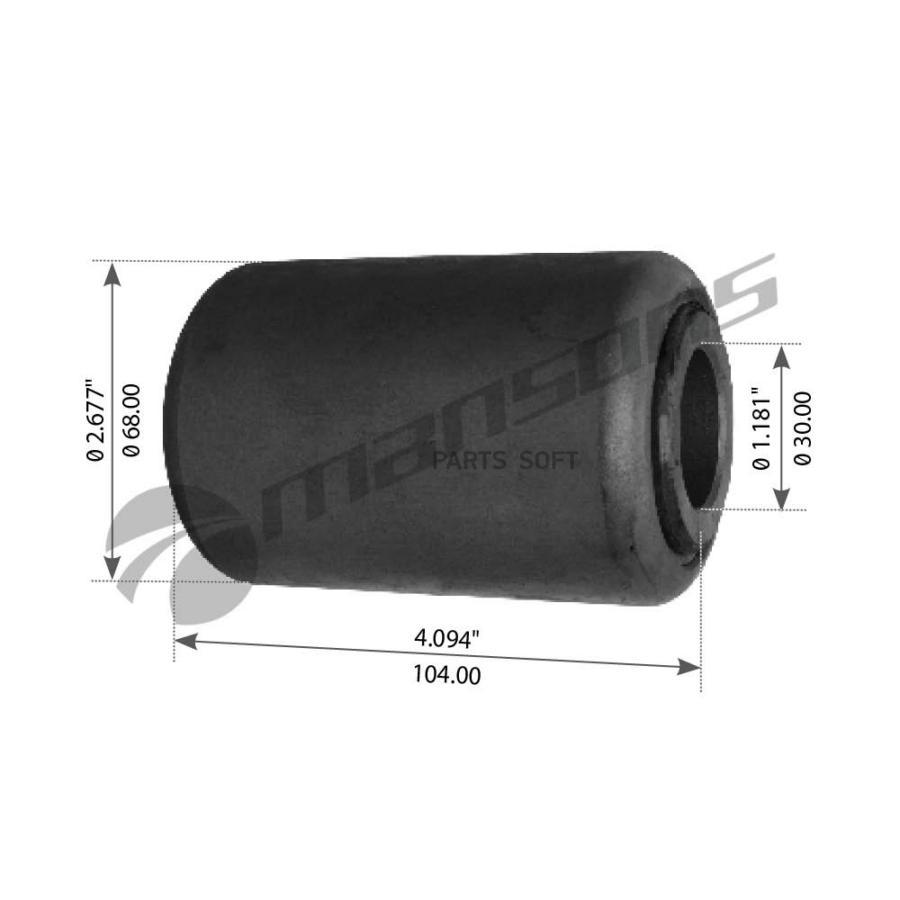 

Сайлентблок полурессоры SAF D30/68 L104