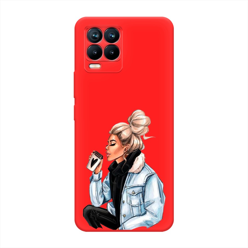 фото Матовый силиконовый чехол "cute girl" на realme 8 pro awog