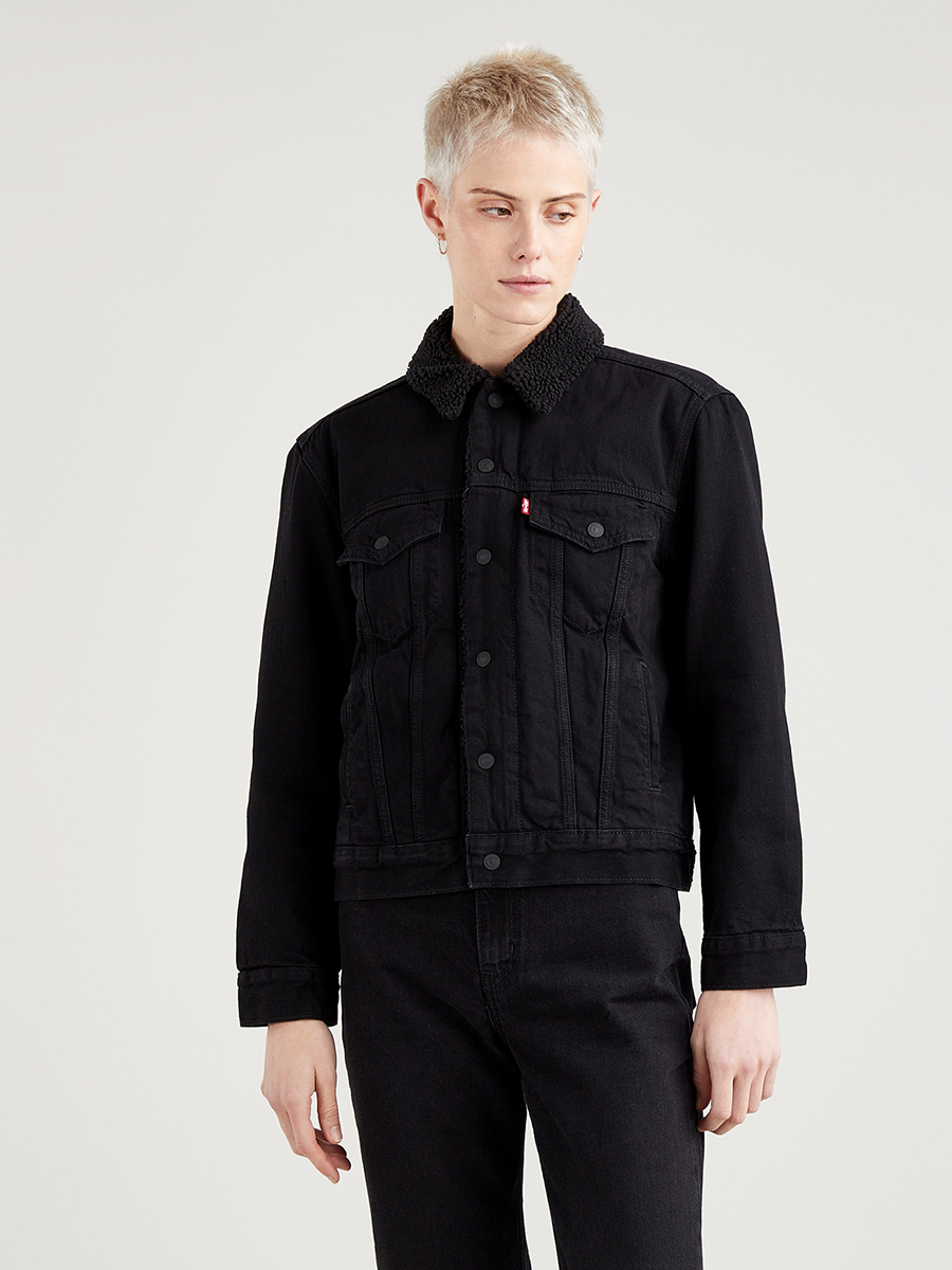 

Джинсовая куртка женская Levis 36137-0015 черная 2XS, Черный, 36137-0015