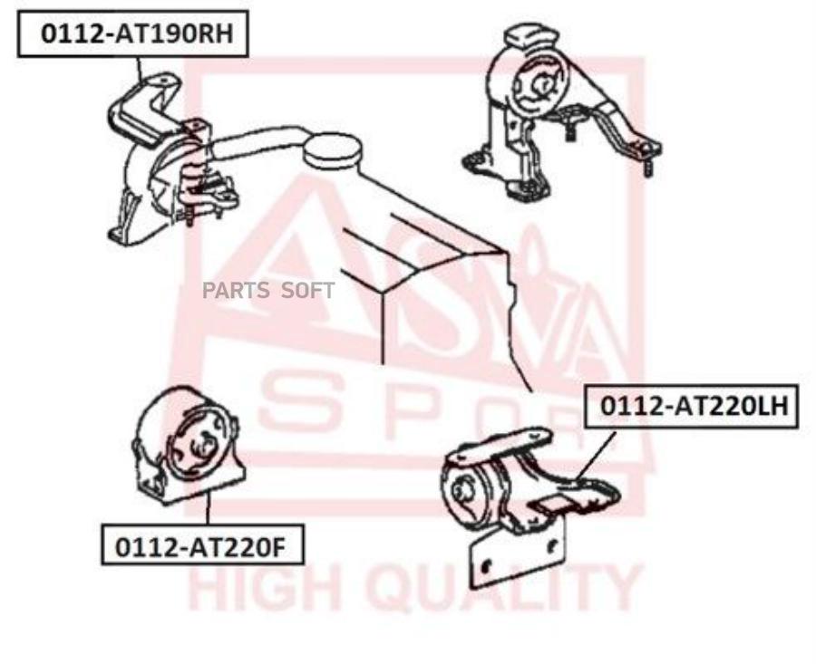 

Подушка двигателя Toyota Avensis/Corona 92>00 ASVA 0112AT220LH