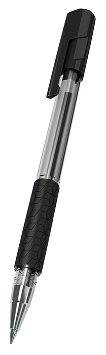 

Ручка шариков. Deli Arrow EQ01720 прозрачный/черный d=1мм черн. (12 шт в упаковке)