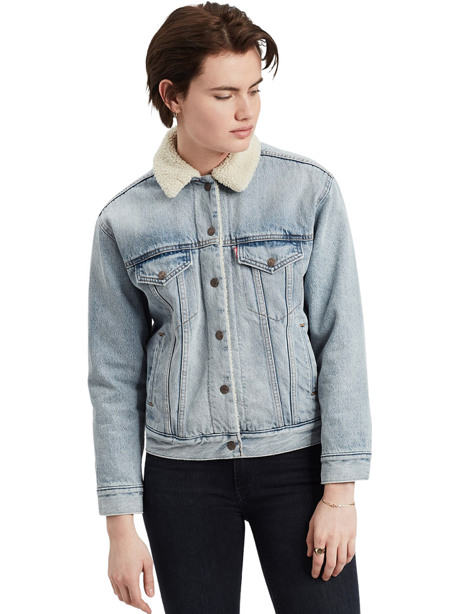 

Джинсовая куртка женская Levis 36137-0026 голубая 2XS, Голубой, 36137-0026