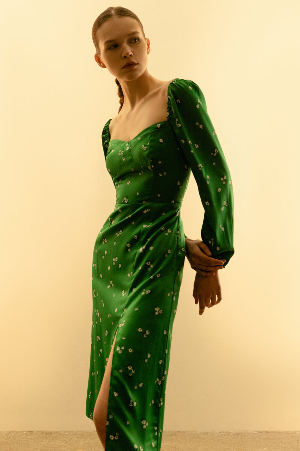 Платье женское Incity 1.1.1.23.01.44.06765 зеленое S
