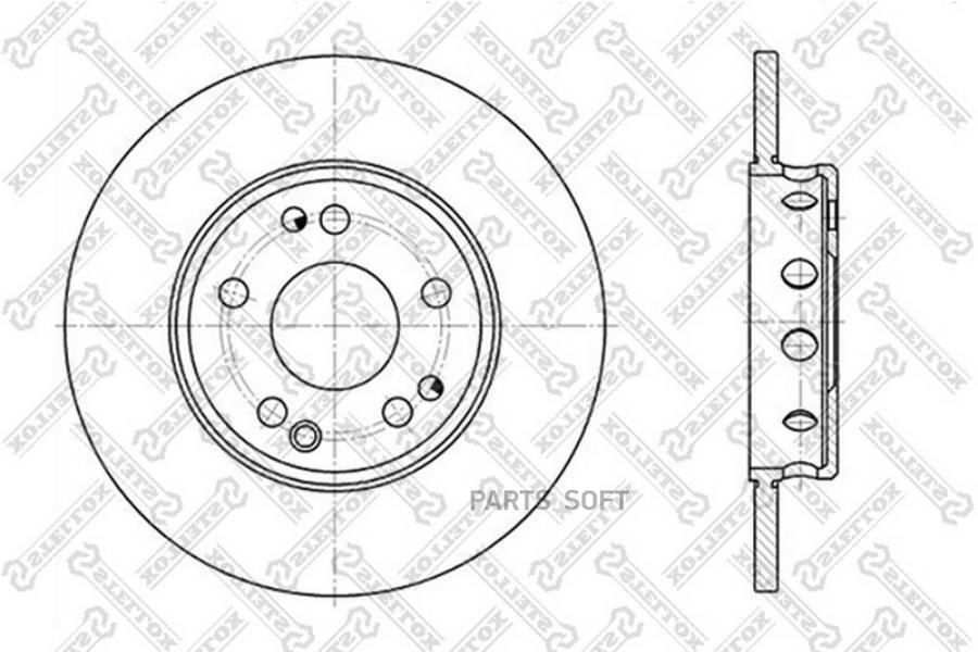 

Диск тормозной передний STELLOX 60203606SX