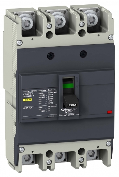 фото Se easypact ezc 250n автоматический выключатель 3p/3t 100a 25кa/400в schneider electric