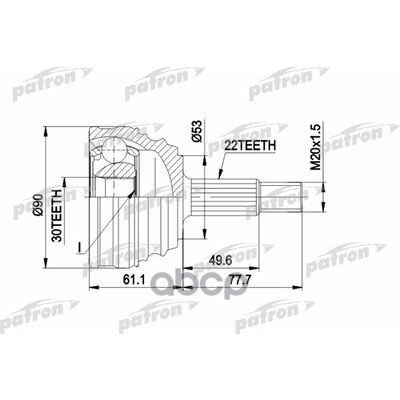 

ШРУС нар. 21x49x28 RENAULT Logan / Sandero 1,4-1,6 04-13 PATRON PCV2173
