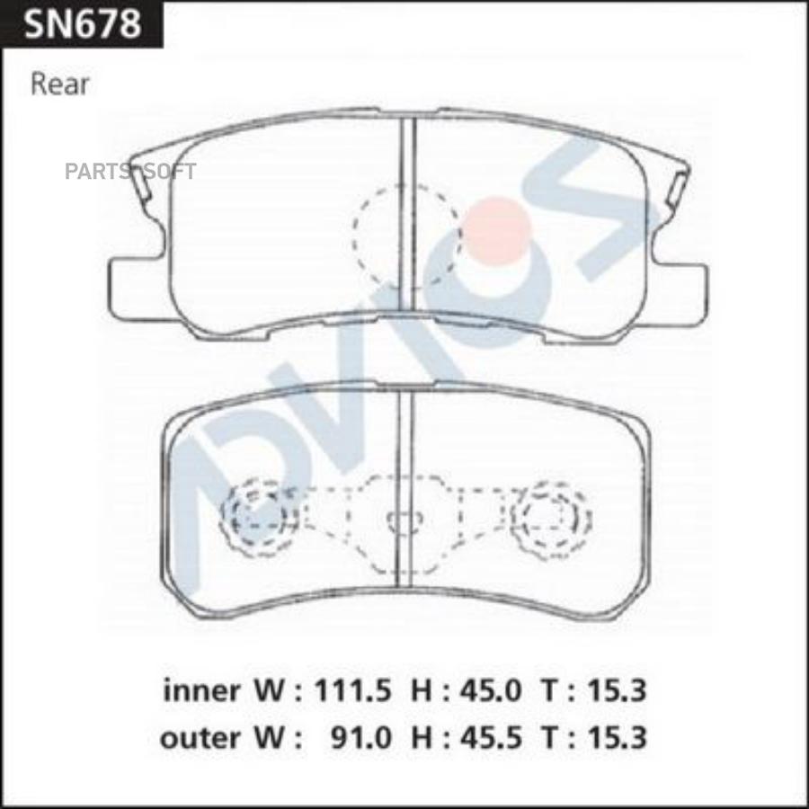 

Тормозные колодки ADVICS SN678