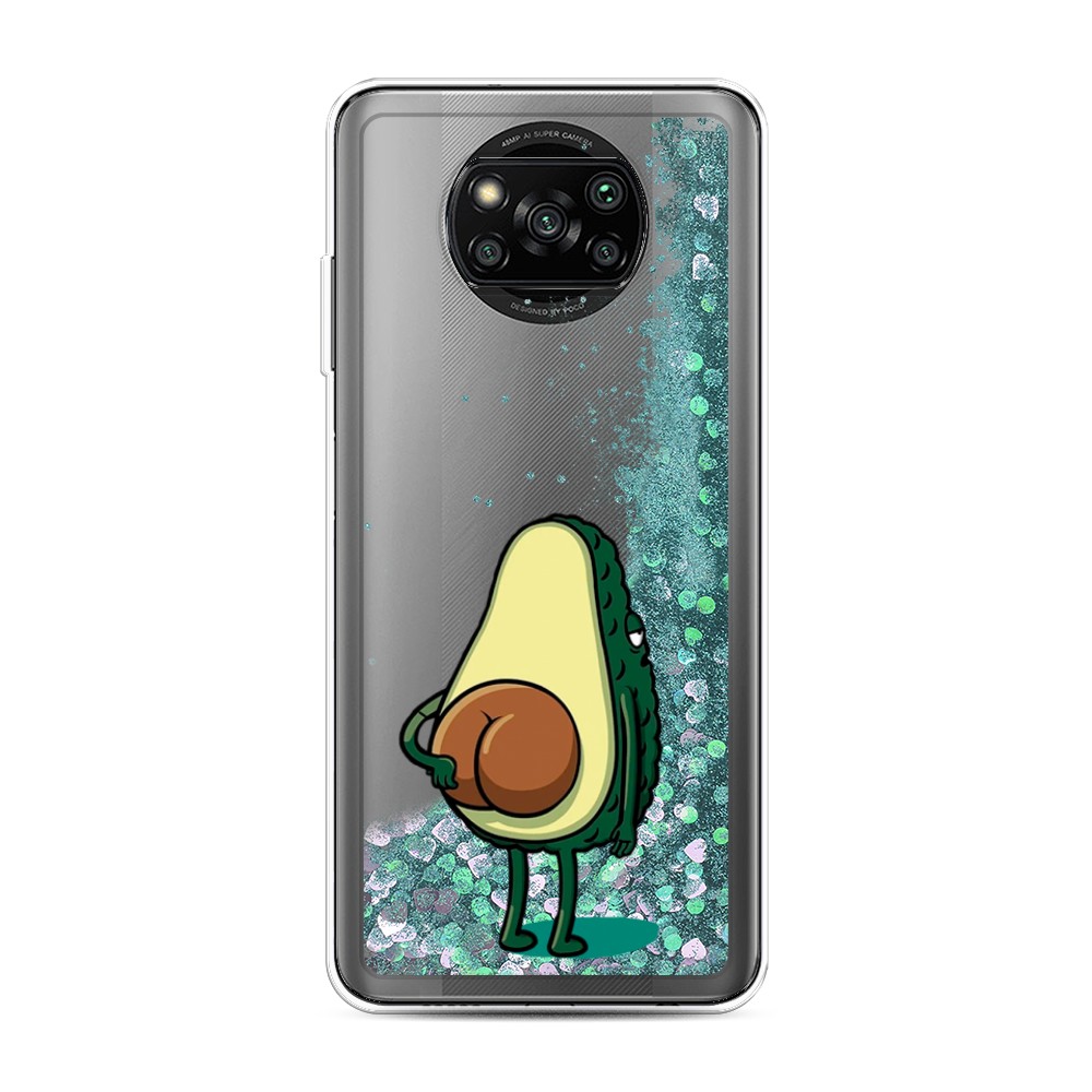 

Жидкий чехол с блестками "Попа авокадо" на Xiaomi Poco X3 Pro, 310695-1
