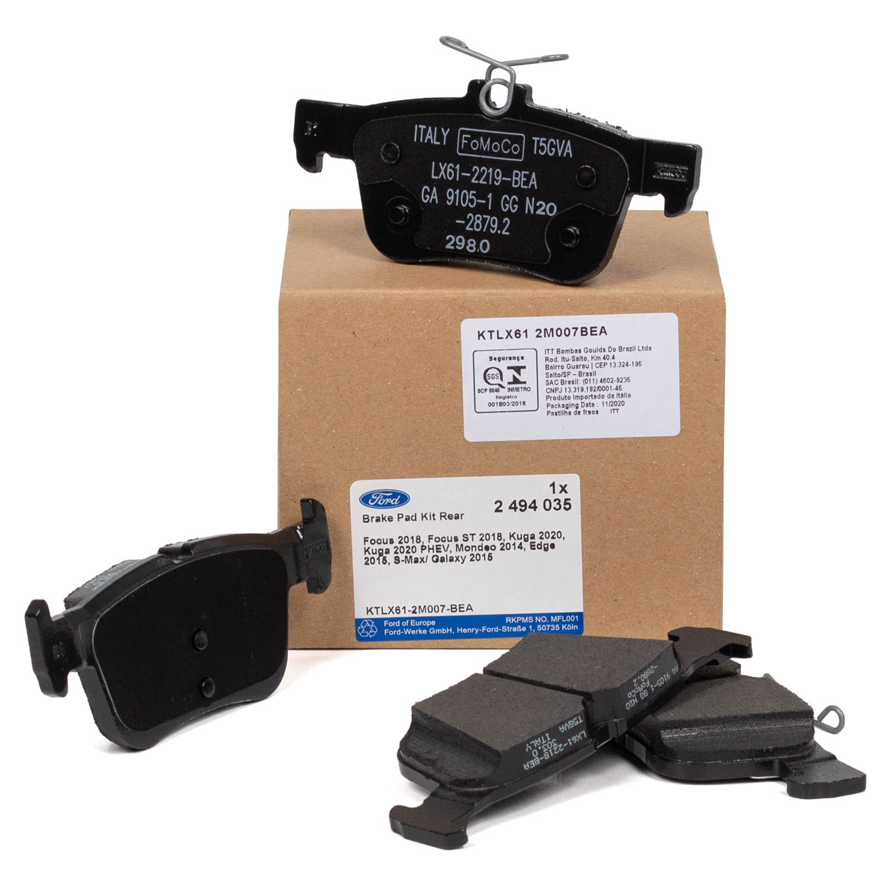 

FORD 2494035 Колодки тормозные задние [ORG] 1 шт