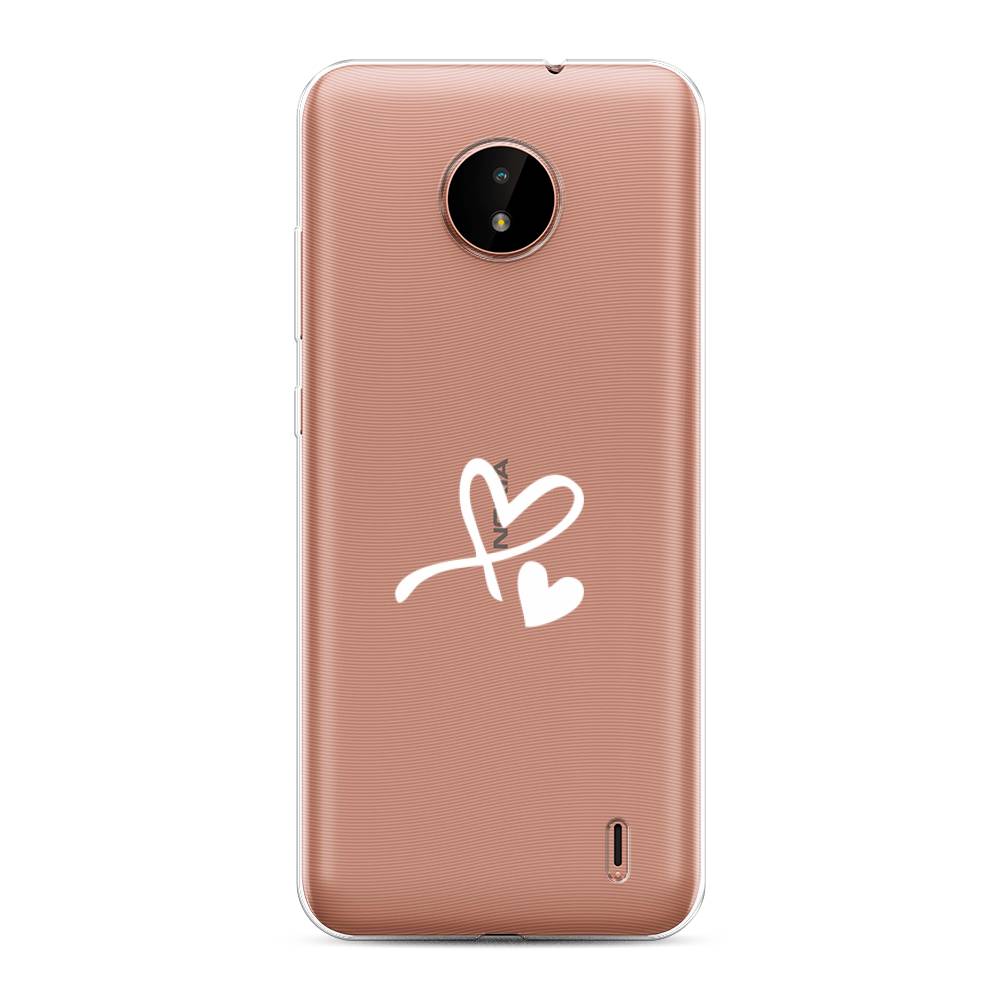 

Чехол Awog на Nokia C20 / Нокиа C20 "Сердечко минимализм", Белый, 124350-6