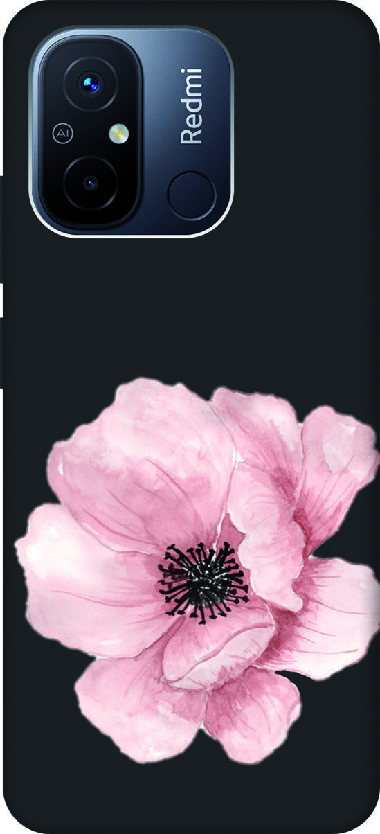 

Чехол на Xiaomi Redmi 12C с 3D принтом "Pink Flower" черный, Черный;белый, 158938