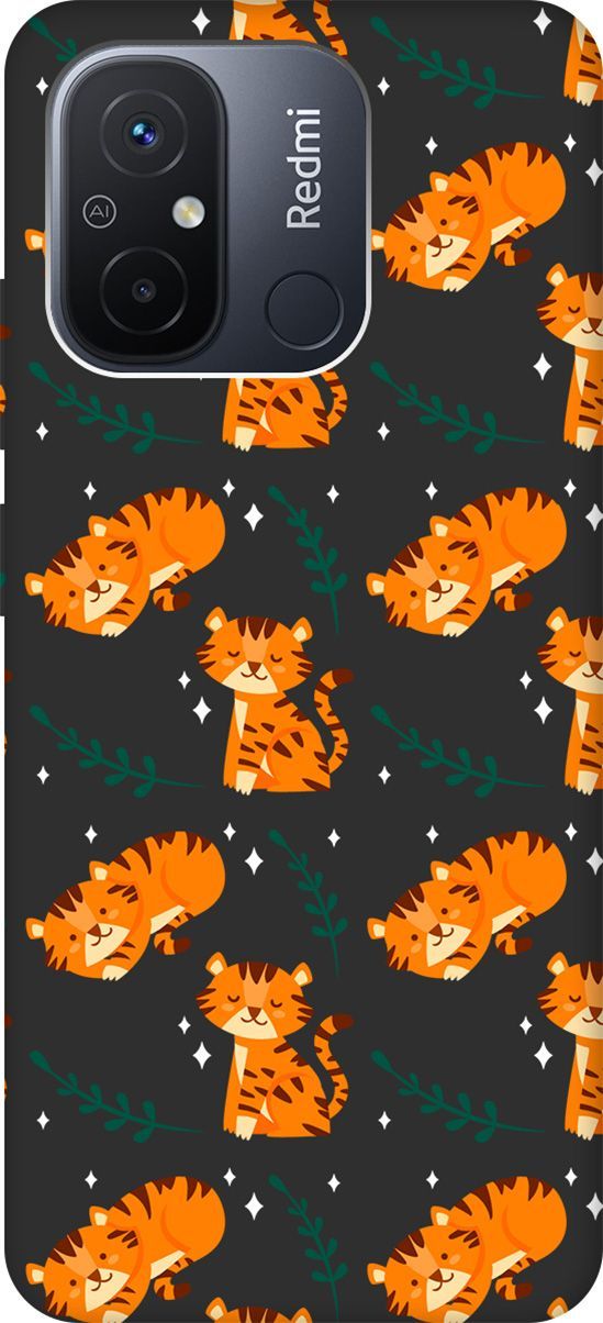

Чехол на Xiaomi Redmi 12C с 3D принтом "Tigers" черный, Черный;белый, 158937