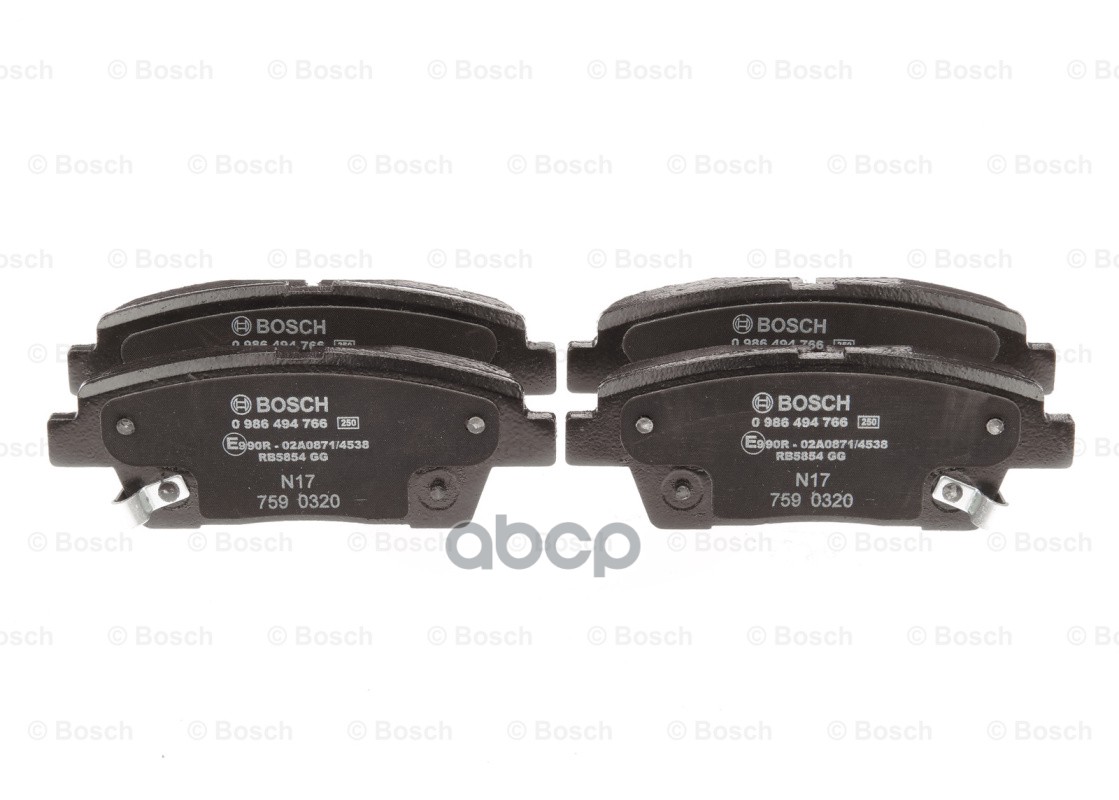 

Тормозные колодки Bosch задние дисковые 986494766