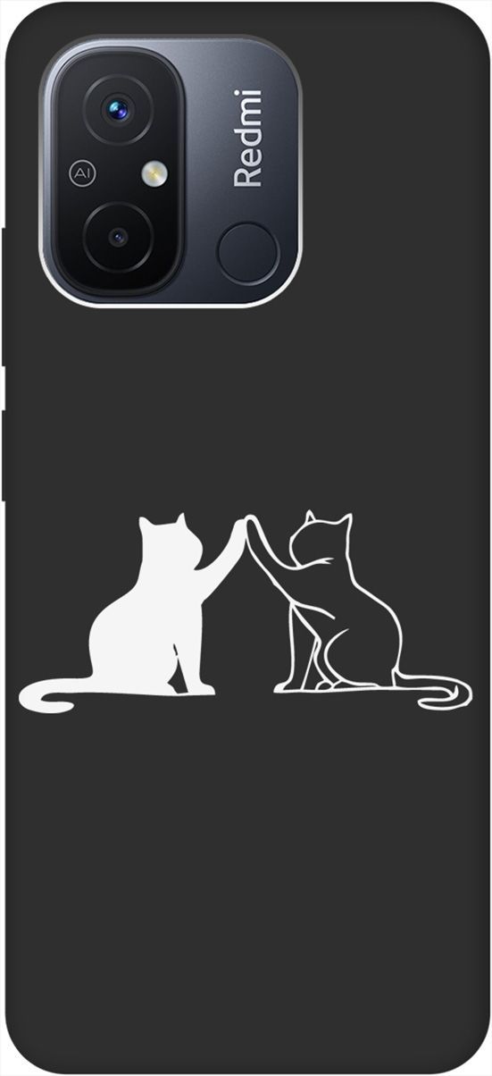

Чехол на Xiaomi Redmi 12C с 3D принтом "Cats W" черный, Черный;белый, 158937
