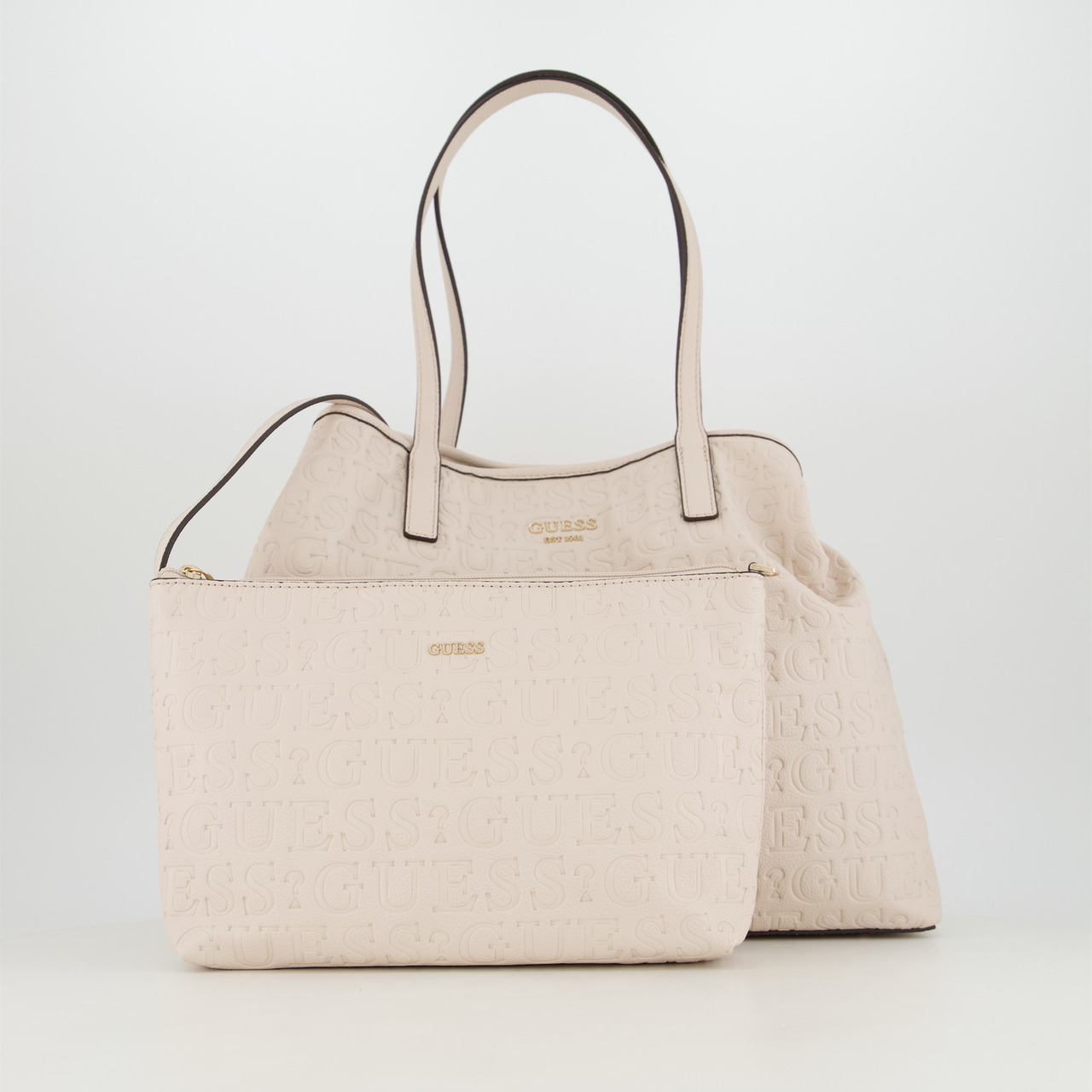 

Сумка Guess для женщин, шоппер, с косметичкой, молочная, размер T-U, HWBG9318290, Белый, HWBG9318290