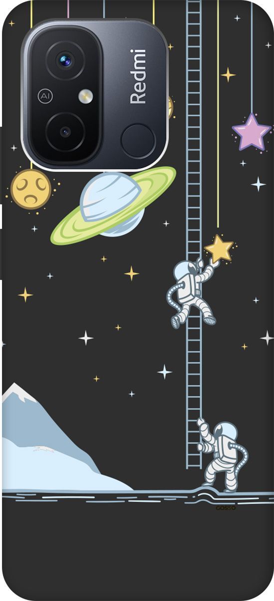 

Чехол на Xiaomi Redmi 12C с 3D принтом "Ladder into Space" черный, Черный;белый, 158936