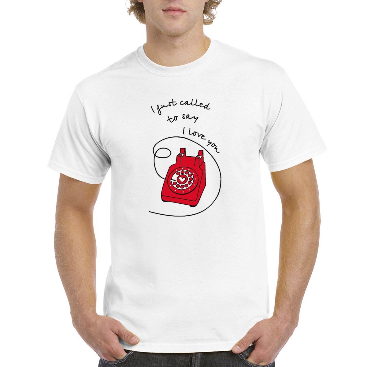 

Футболка CoolPodarok I gust called to say I love you, Белый, M0113842