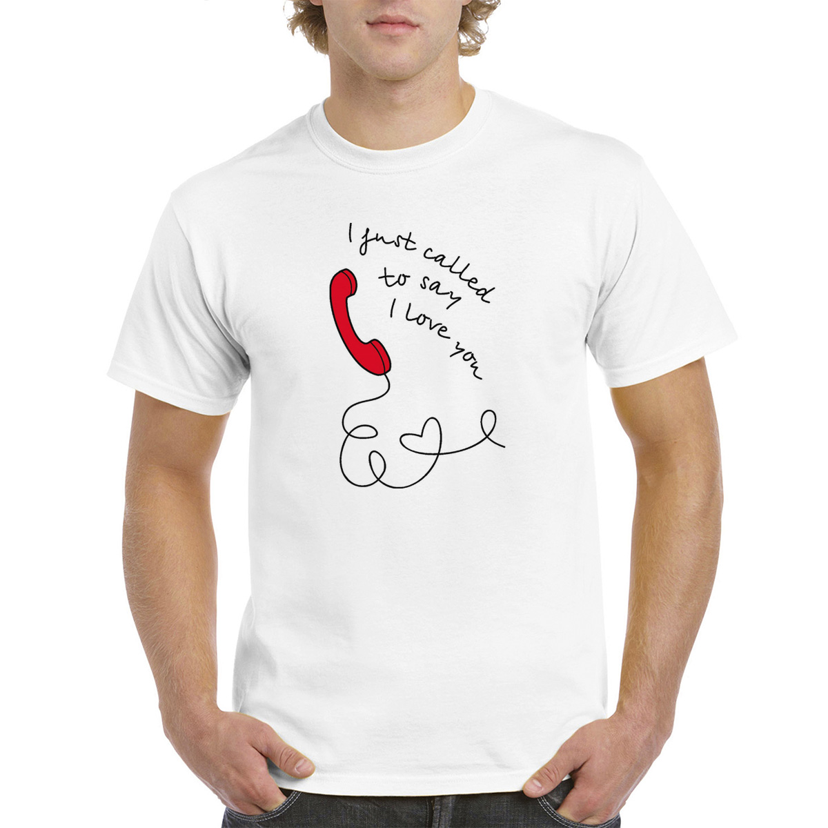 

Футболка CoolPodarok I gust called to say I love you, Белый, M0113841