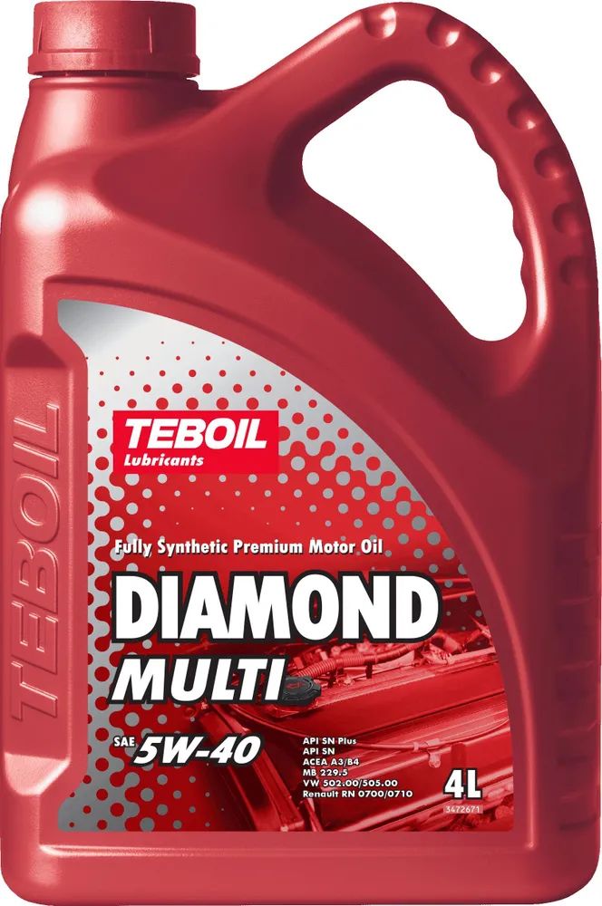 

Моторное масло Teboil синтетическое Diamond Multi 5W40 4л