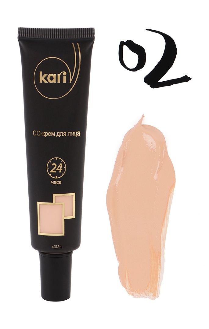 CC крем для лица Kari тон 02 бежевый 40 мл lavelle collection кремовый стик для макияжа лица highlighter золотистый бежевый