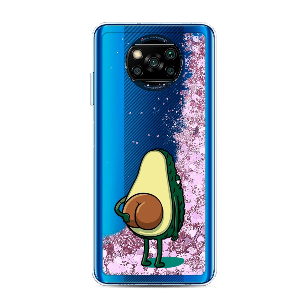 

Жидкий чехол с блестками "Попа авокадо" на Xiaomi Poco X3 NFC, 39294-1
