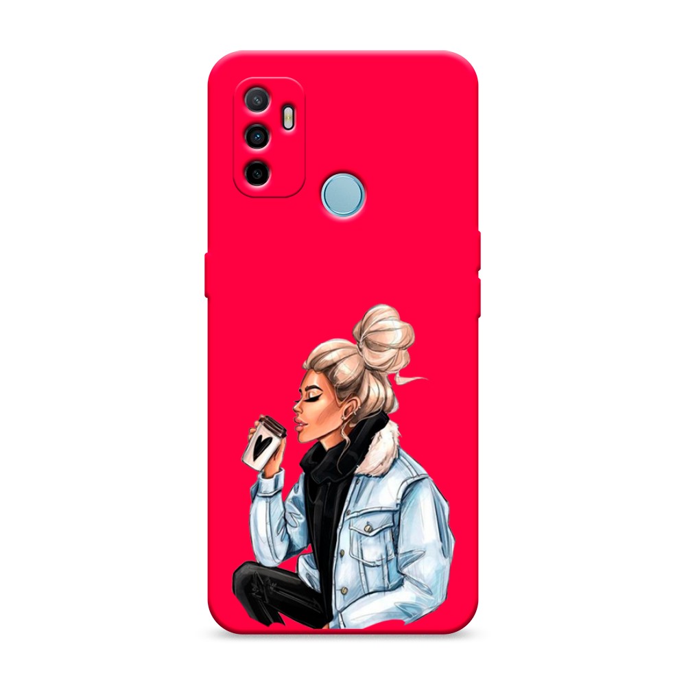 

Матовый силиконовый чехол "Cute girl" на Oppo A53