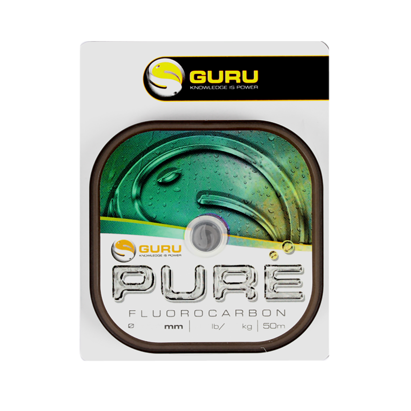 Леска флюрокарбоновая Guru Pure Fluorocarbon 0,3 мм, 50 м, 4,5 кг, прозрачный