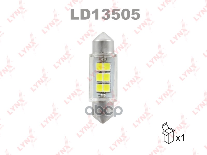 Лампа Светодиодная 12v C5w W Sv8,5 6900k Lynxauto Ld13505 LYNXauto арт. LD13505