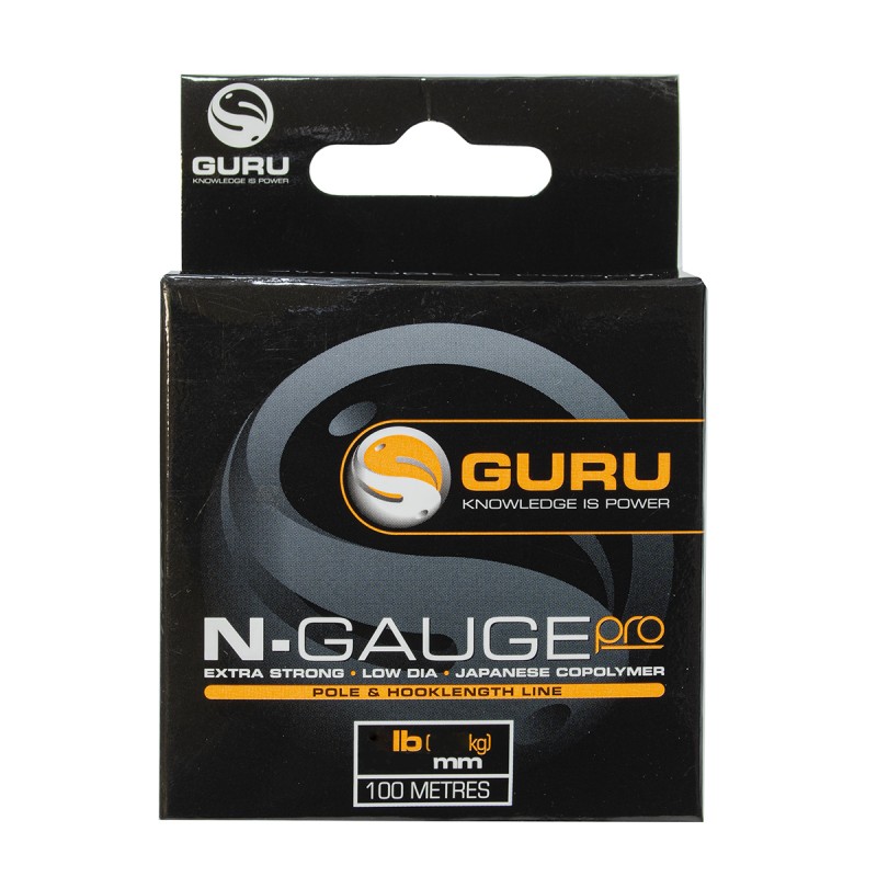 Леска монофильная Guru N-Gauge Pro 0,09 мм, 100 м, 0,68 кг, прозрачный