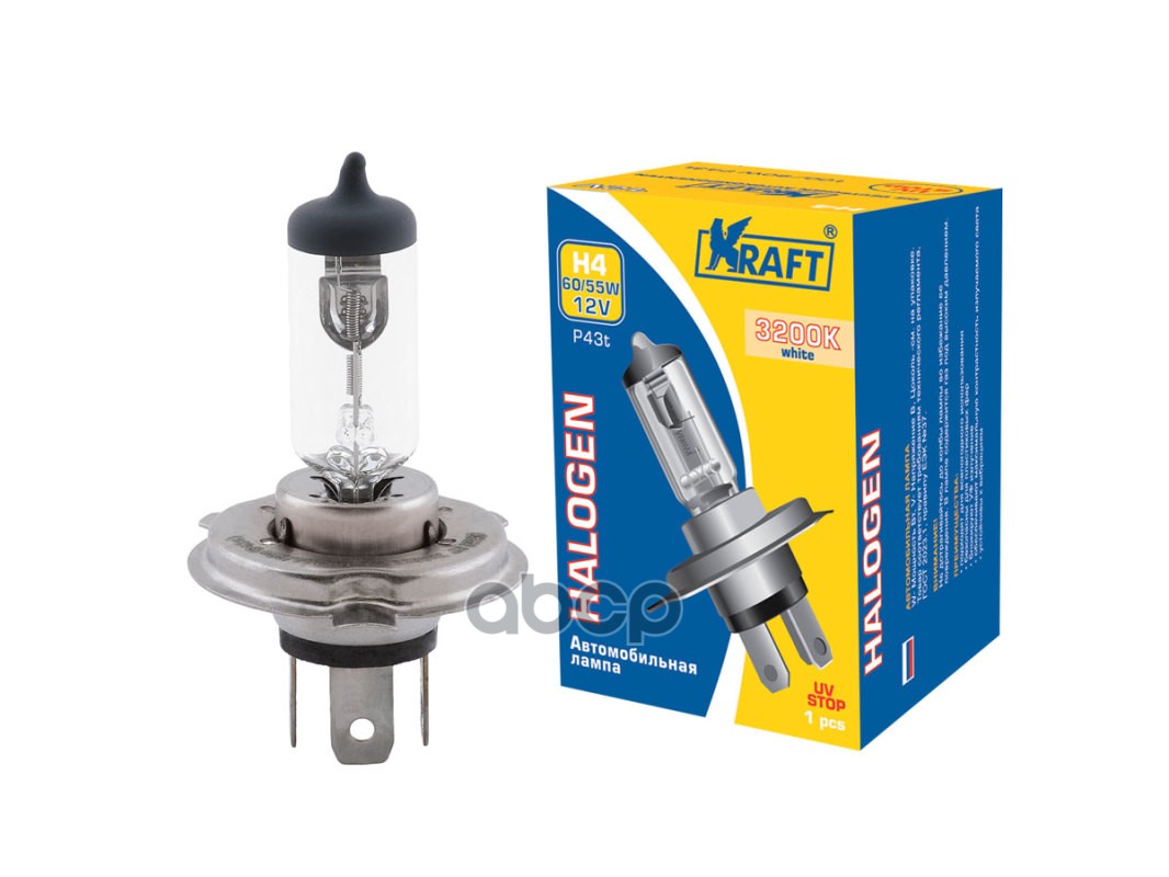 

Лампа 12v H4 6055w P43t Kraft 1 Шт. Картон Kt700010 Kraft арт. KT700010