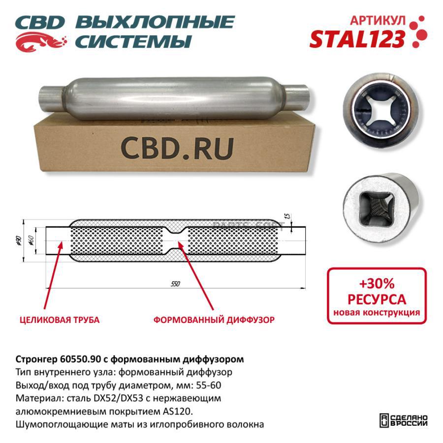 

Стронгер пламегаситель 60550.90 перфорированный диффузор