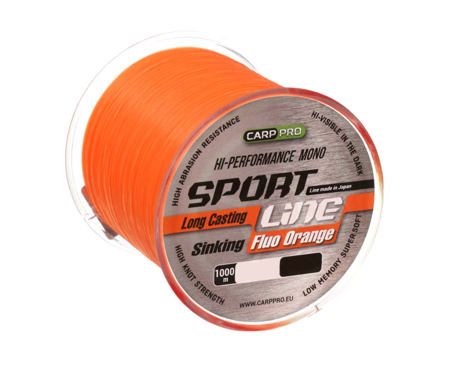 Леска монофильная Carp Pro Sport Line 0,335 мм, 1000 м, 7,4 кг, Orange