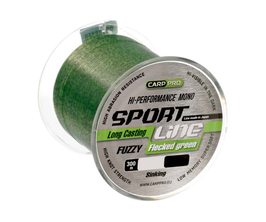 Леска монофильная Carp Pro Sport Line Flecked 0,31 мм, 300 м, 7 кг, Green