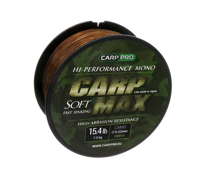 фото Леска монофильная carp pro carp max 0,22 мм, 1000 м, 7 кг, camo