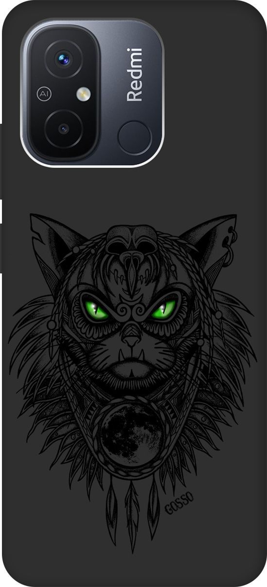 

Чехол на Xiaomi Redmi 12C с 3D принтом "Shaman Cat" черный, Черный;зеленый, 158936