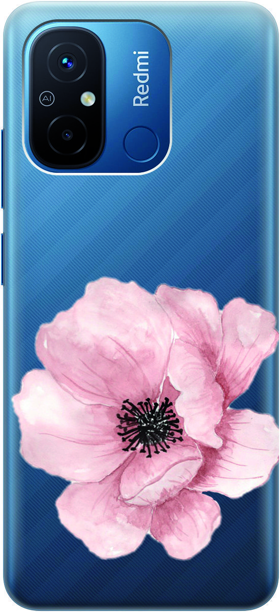 

Чехол на Xiaomi Redmi 12C с 3D принтом "Pink Flower" прозрачный, Прозрачный;белый, 158935