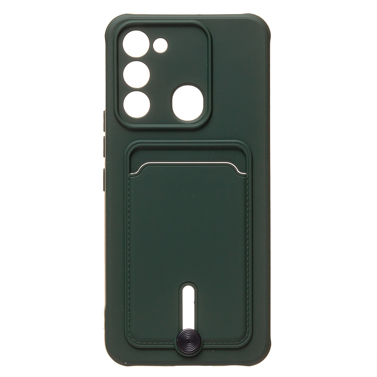 

Чехол для Tecno Spark 8C (KG5n), Spark Go 2022 (KG5m) силиконовый с картхолдером 4, Зеленый