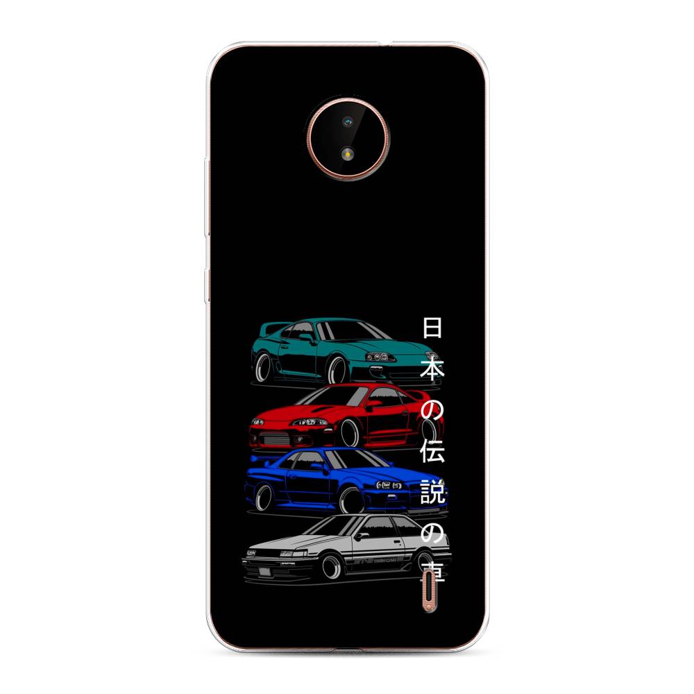 

Чехол Awog на Nokia C20 / Нокиа C20 "JDM Legend cars", Зеленый;красный;синий, 124350-5