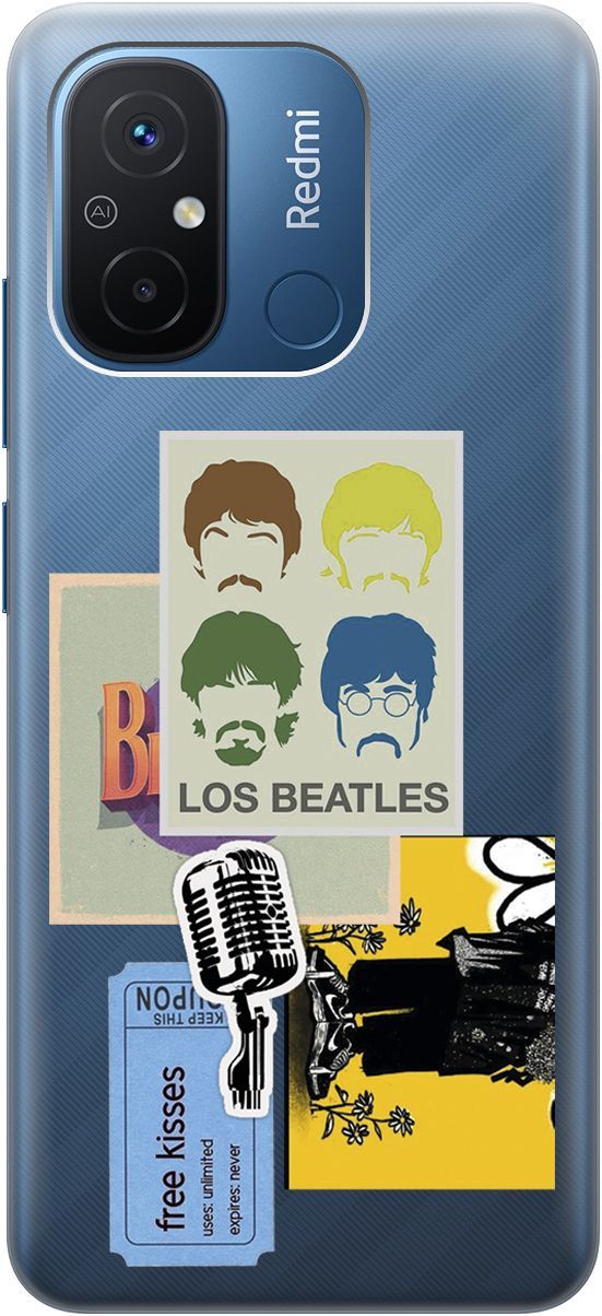 

Чехол на Xiaomi Redmi 12C с 3D принтом "Beatles Stickers" прозрачный, Прозрачный;бежевый, 158934