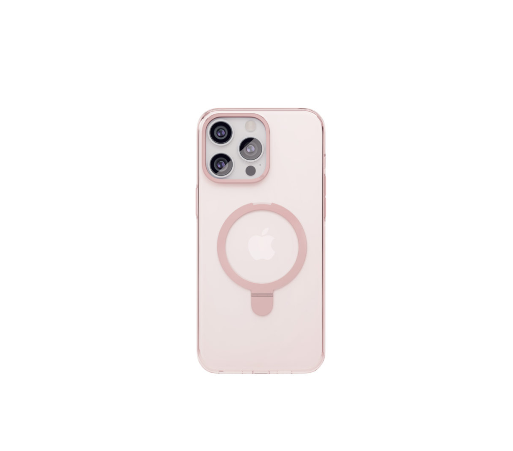 

Накладка силикон VLP Ring Case with MagSafe для Apple iPhone 15 Pro Pink, Прозрачный;розовый, Apple iPhone 15 Pro