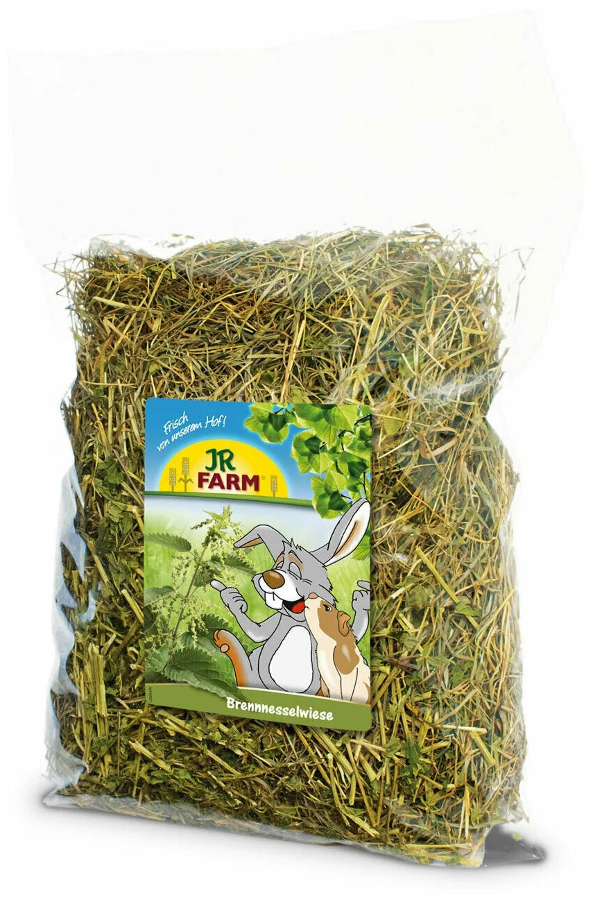 фото Сухой корм jr farm, сено луговое с добавлением крапивы, 2 шт по 500 г