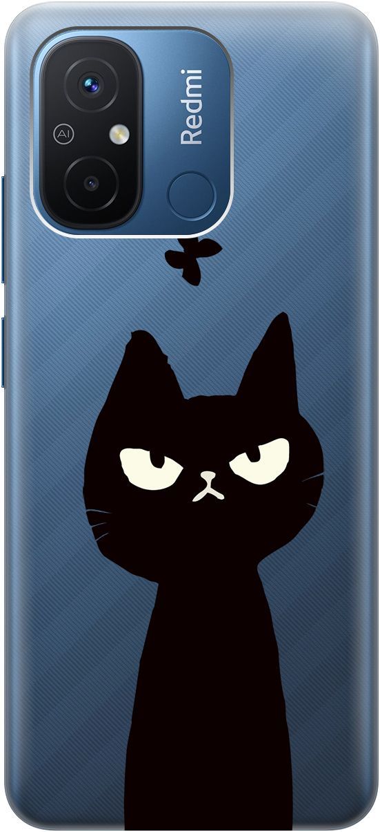 

Чехол на Xiaomi Redmi 12C с 3D принтом "Disgruntled Cat" прозрачный, Прозрачный;черный, 158934