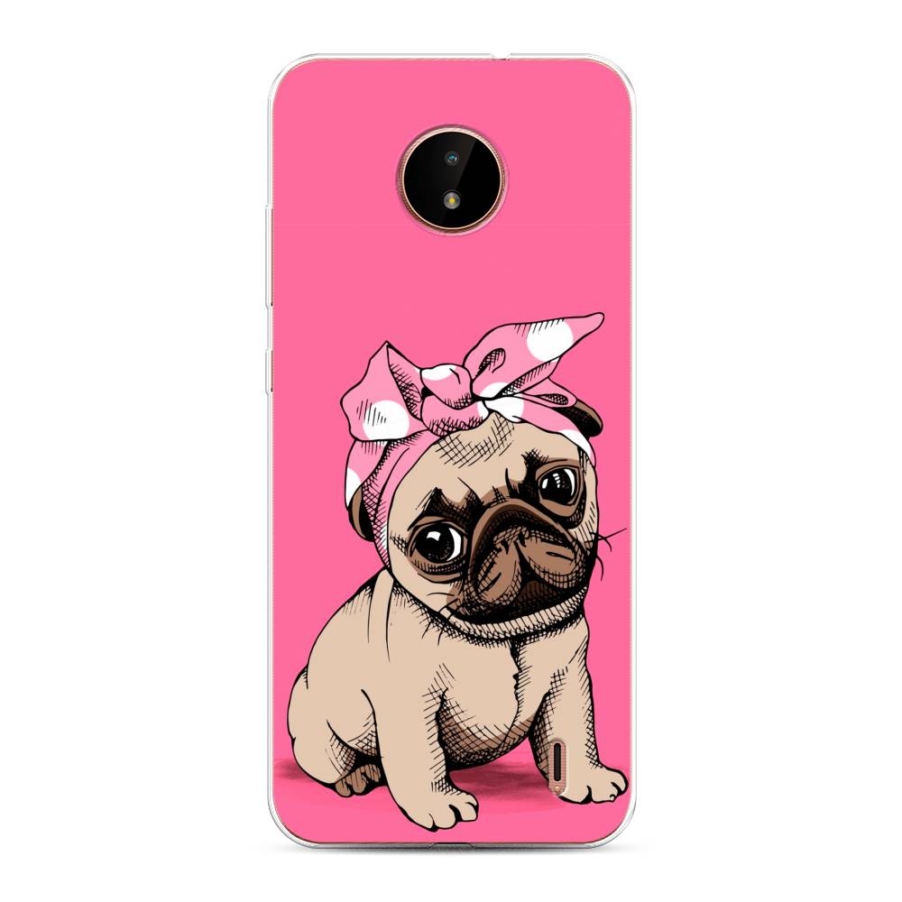 

Чехол Awog на Nokia C20 / Нокиа C20 "Dog Pin-Up", Розовый;бежевый, 124350-2