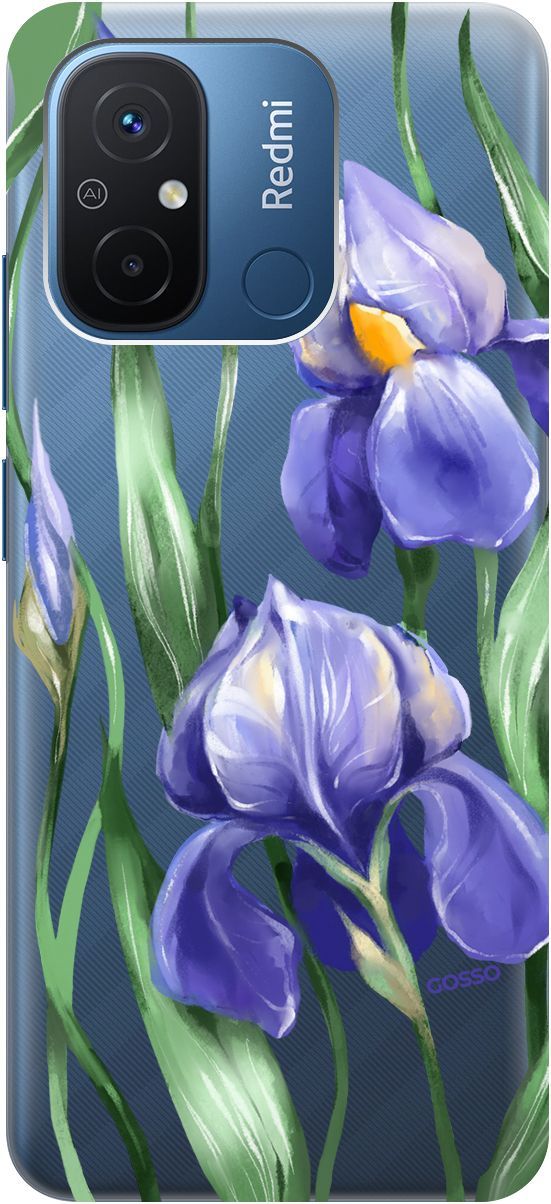 

Чехол на Xiaomi Redmi 12C с 3D принтом "Amazing Irises" прозрачный, Прозрачный;белый, 158933
