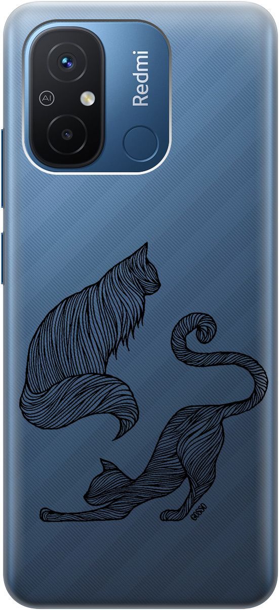 

Чехол на Xiaomi Redmi 12C с 3D принтом "Lazy Cats" прозрачный, Прозрачный;серый, 158933