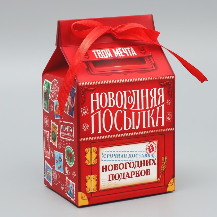 

Коробка кондитерская Дарите Счастье С Новым годом! 8 х 10 х 16 см 5 шт, Красный