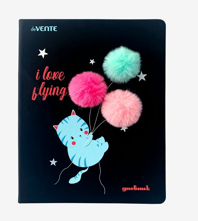 

Дневник универсальный deVente Flying Cat, Черный, 1708260