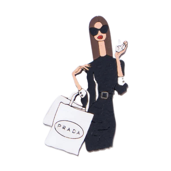

Значок ZNAKI Девушка Prada